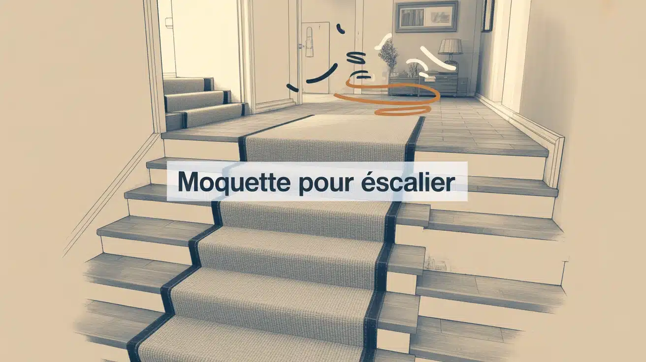 Moquette pour escalier sécurisée et silencieuse, durabilité