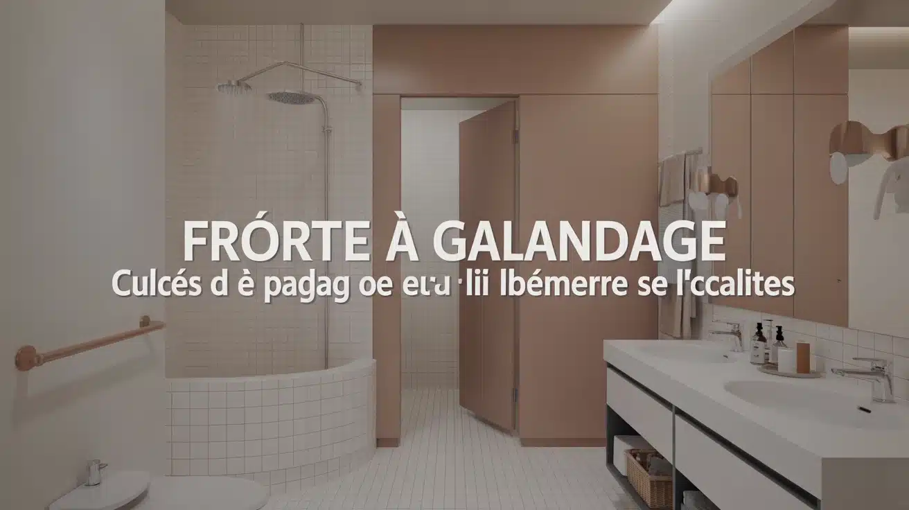 Porte à galandage en salle de bain, gain d’espace et circulation