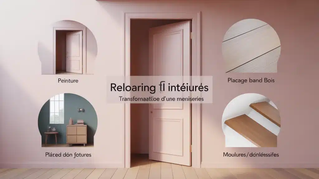 Relooking de portes intérieures : peinture et placage bois, avant/après
