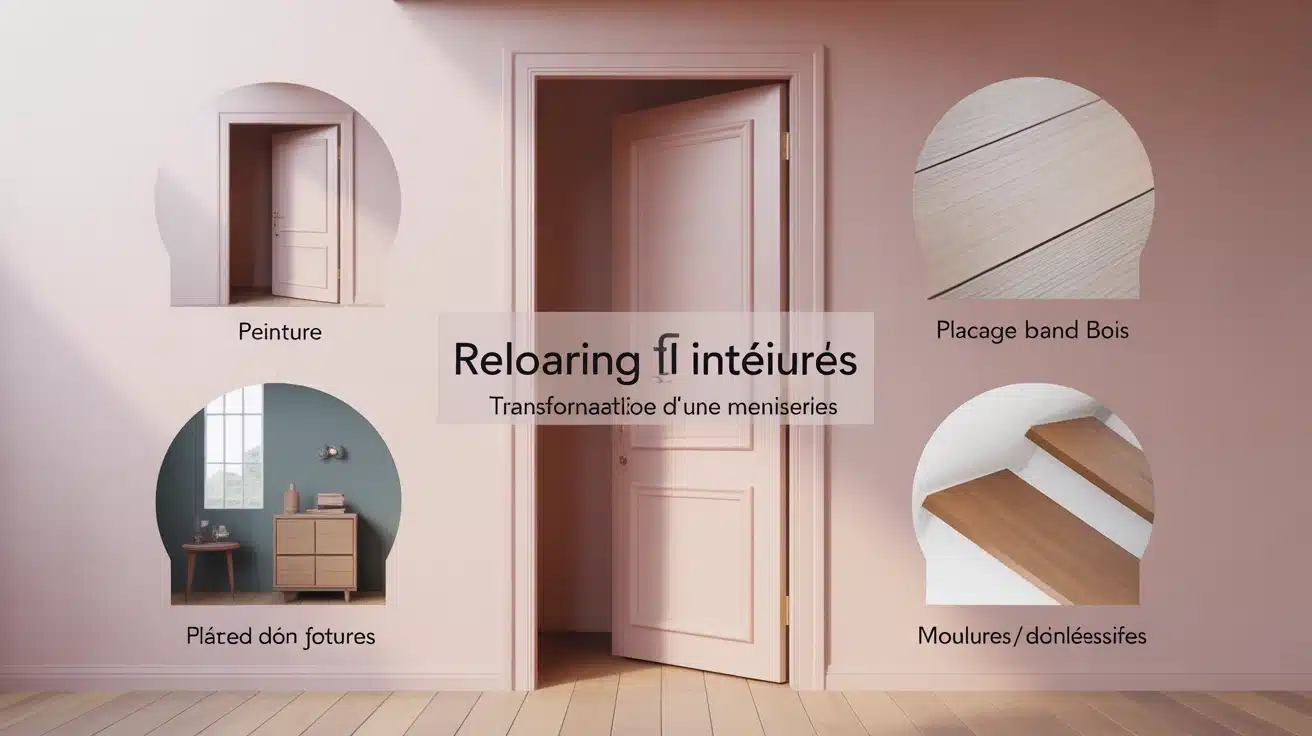 Relooking de portes intérieures : peinture et placage bois, avant/après