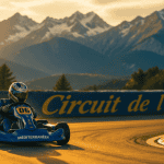 karting barcelonnette piste montagne coucher de soleil