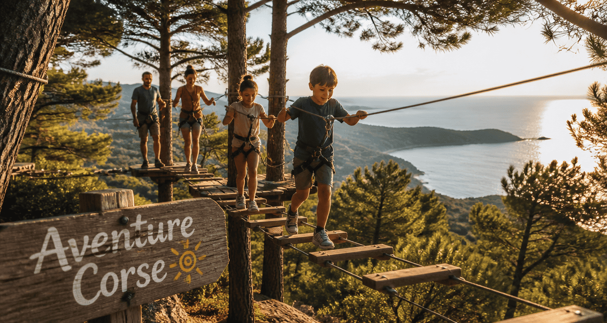 accrobranche bastia famille parcours aventure pinède