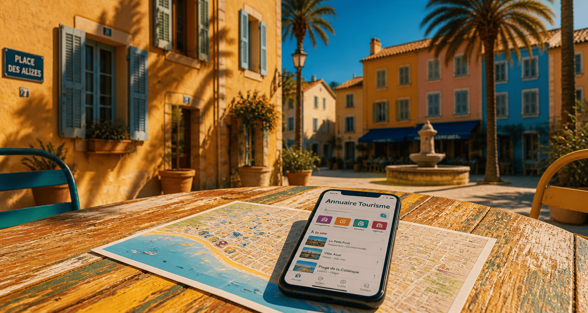 annuaire tourisme smartphone carte place village