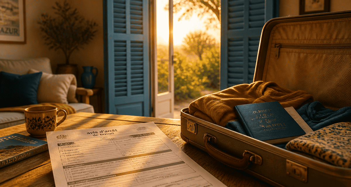 arret maladie peut on partir en vacances valise salon