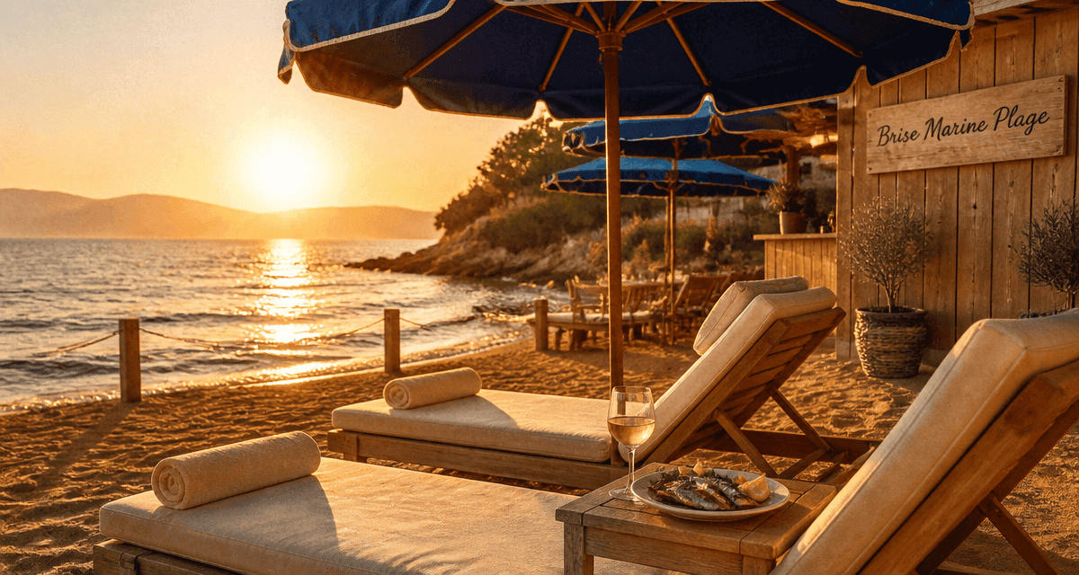 brise marine plage carqueiranne plage privée au coucher du soleil