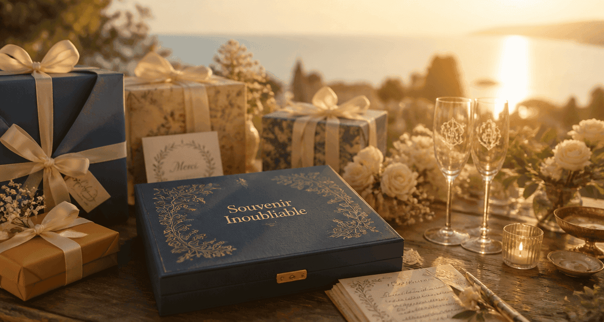 cadeau mariage inoubliable sur table