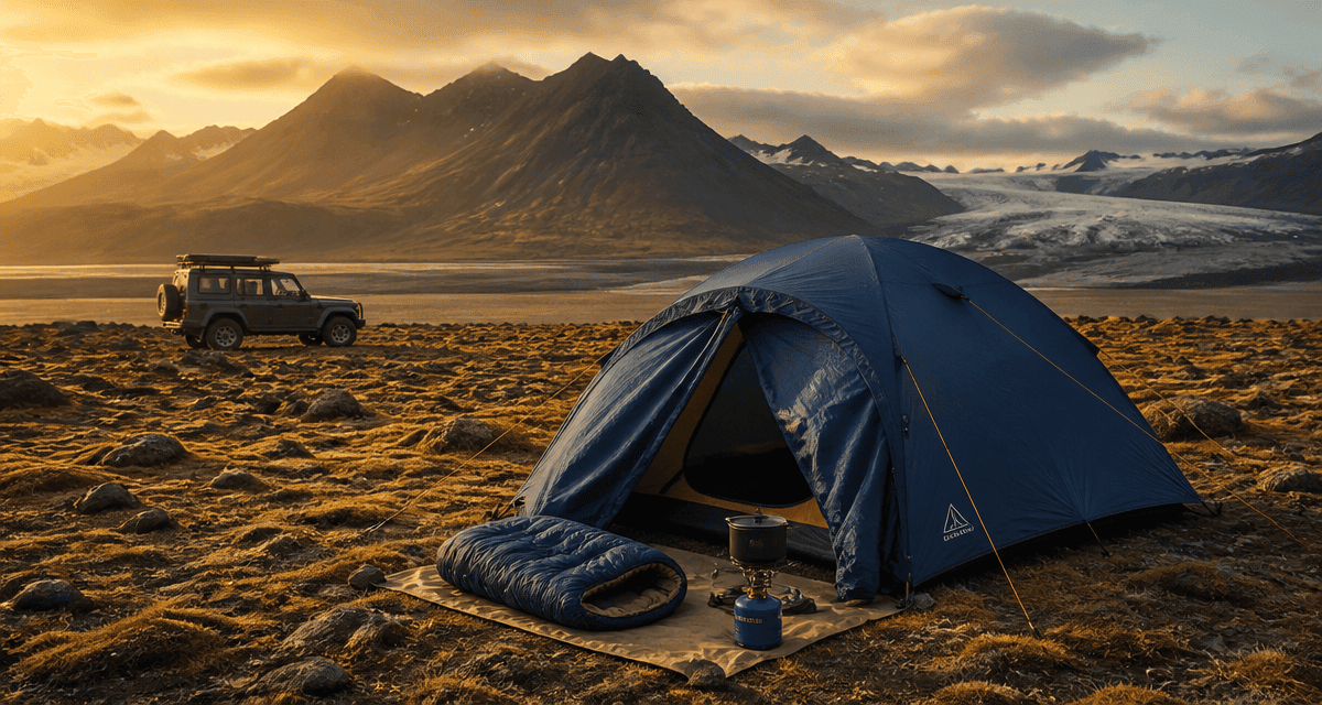 Camping en Islande tente sur lande islandaise