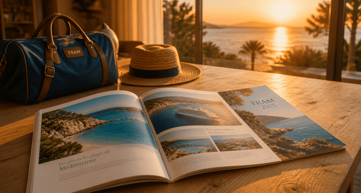 catalogue fram 2025 brochure ouverte sur table