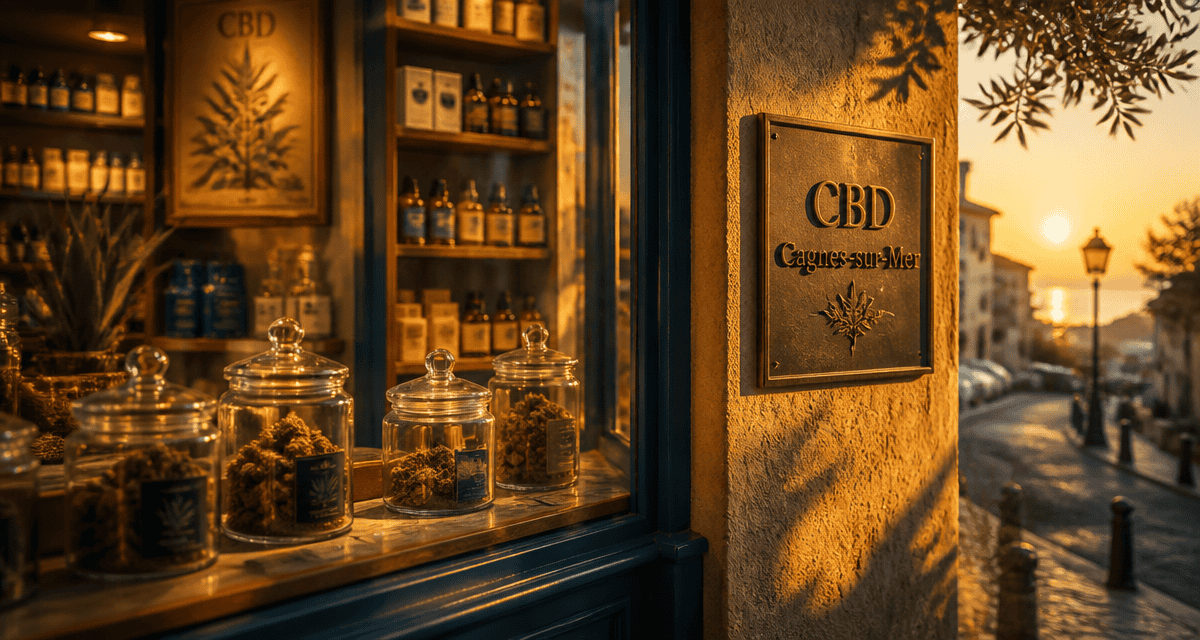 CBD Cagnes sur Mer vitrine boutique chanvre