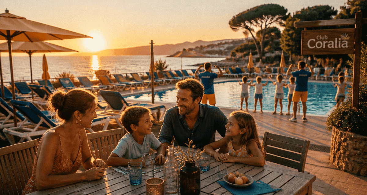 club coralia avis terrasse famille animation piscine