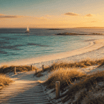 glenan islands plage eau turquoise voilier