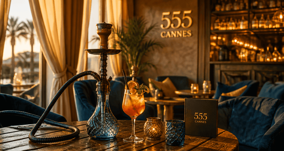 intérieur élégant du 555 cannes bar à chicha