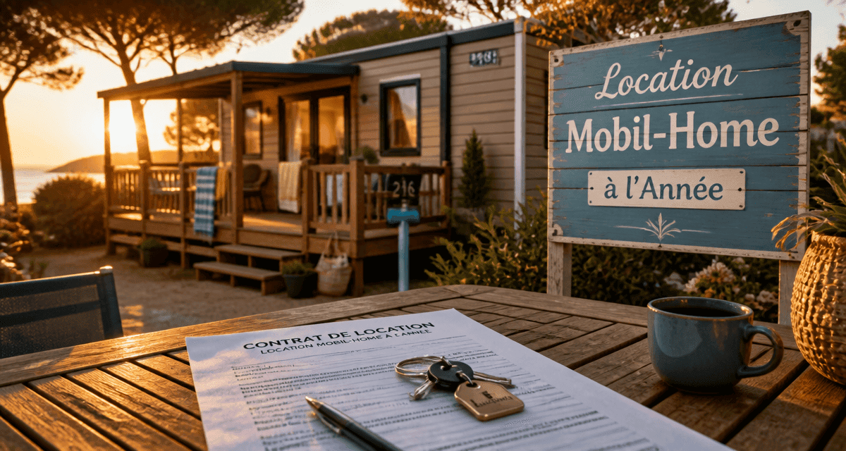 location mobil home à l'année particulier avec contrat et clés