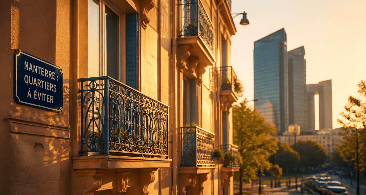 Nanterre quartier à éviter façade ocre rue