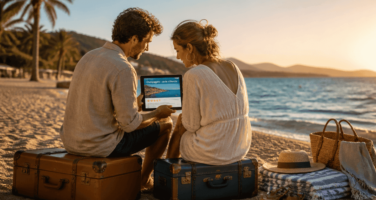 o voyage avis couple sur plage méditerranée