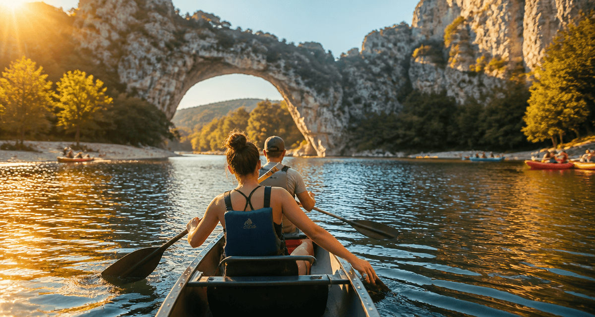 ou faire du canoe gorges calcaires Pont d'Arc