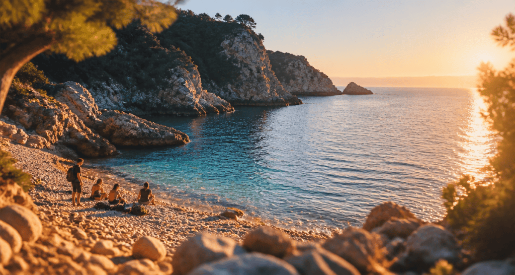 plage de la calade galets mer falaises
