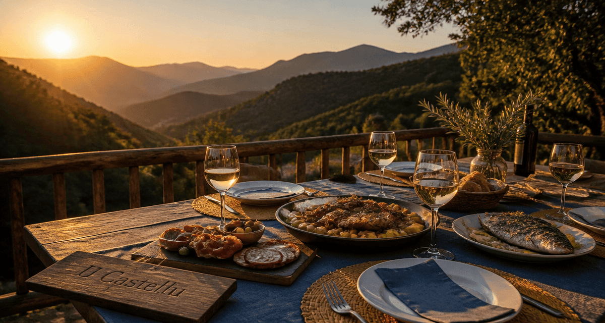 restaurant u castellu terrasse panoramique cuisine corse