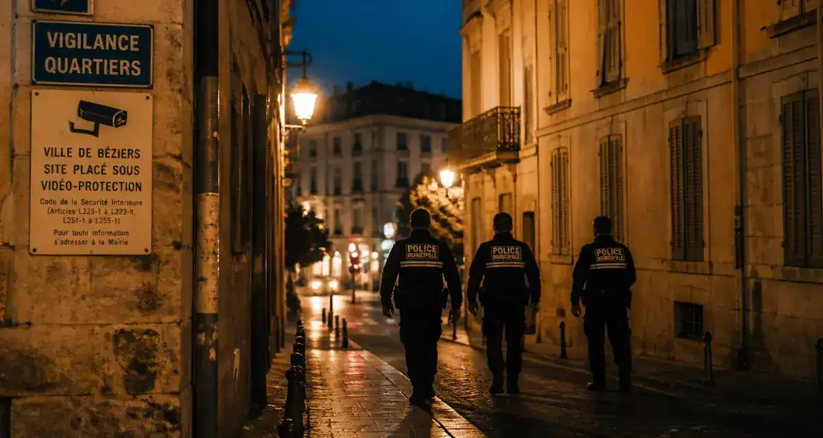 Béziers ville dangereuse : rue du centre et police municipale la nuit