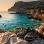 Chypre plage à Konnos Bay : eau turquoise et crique rocheuse
