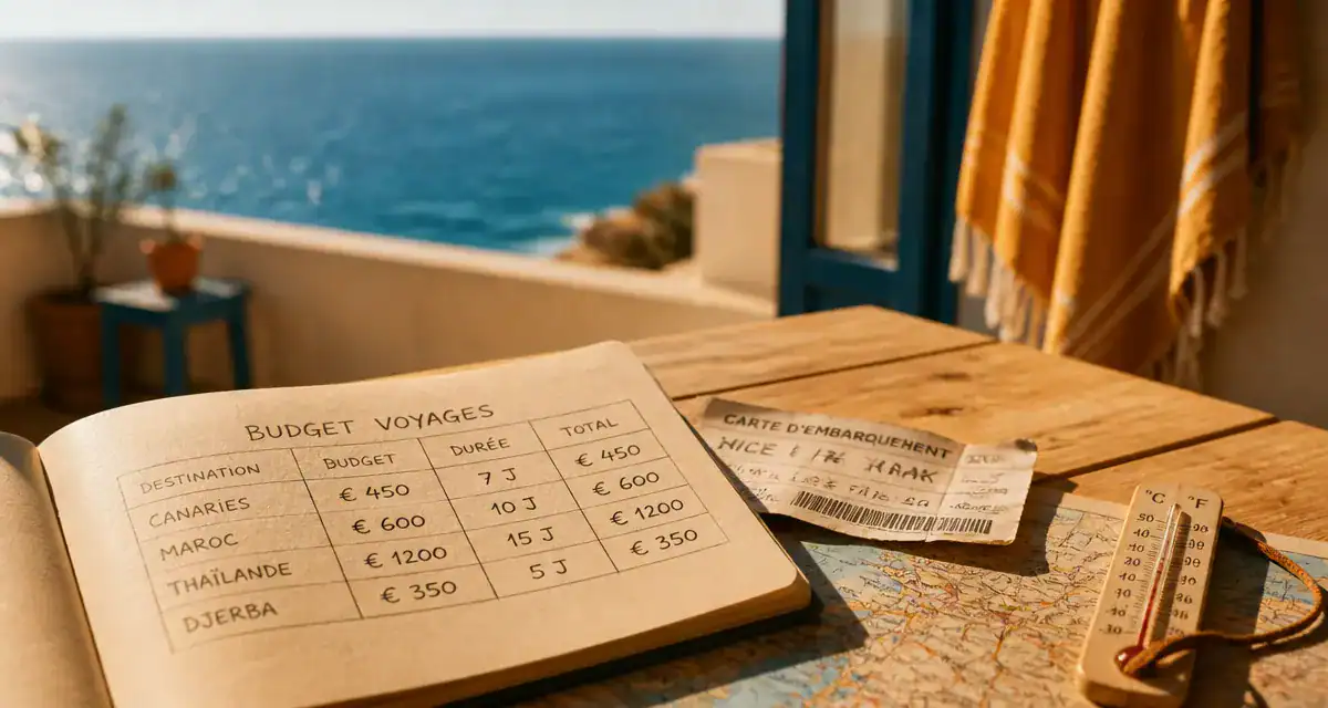 Destination soleil pas cher en hiver : 5 destinations abordables Canaries, Maroc, Thaïlande, Djerba