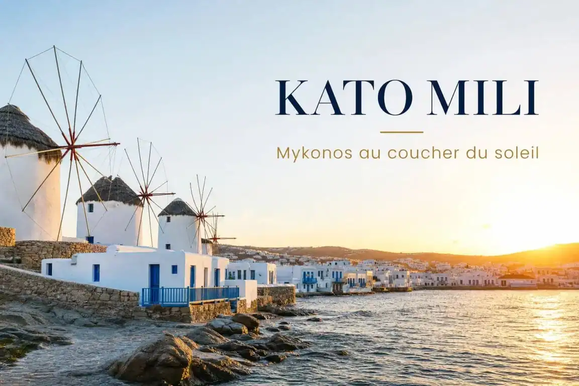 Moulins à vent de Kato Mili à Mykonos, incontournables à visiter lors d'un séjour sur l'île