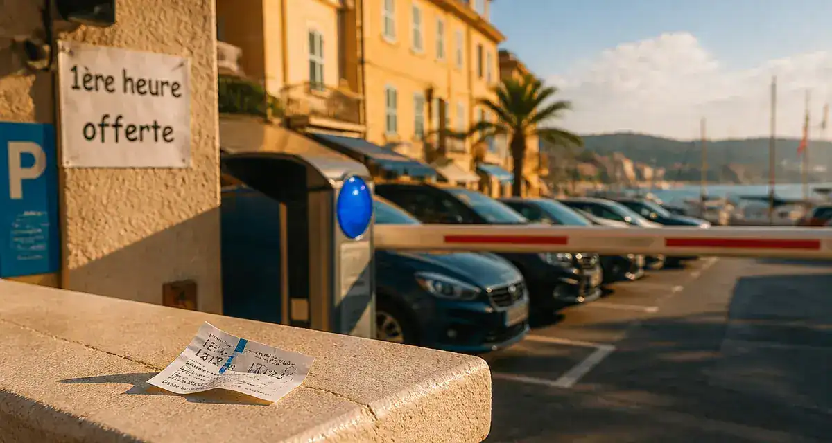 Parking sanary sur mer : 1 heure gratuite, ticket et voitures au port