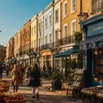 rue quartier londres marché maisons georgiennes