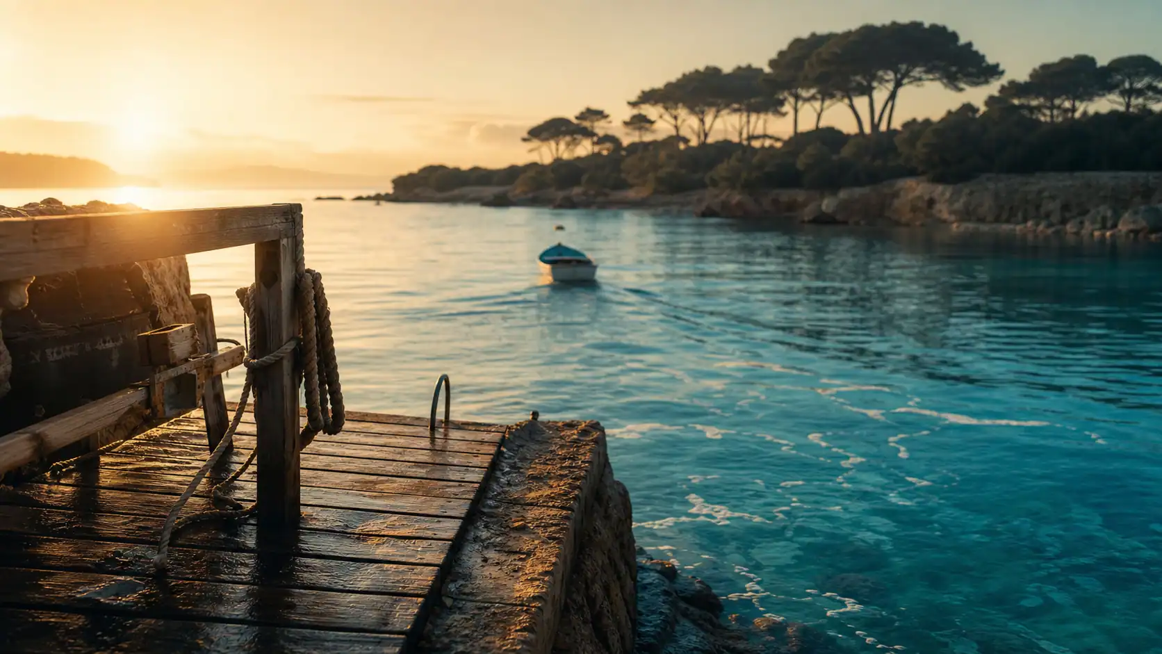 Quoi faire à Porquerolles : barque vers lagune aux plages secrètes