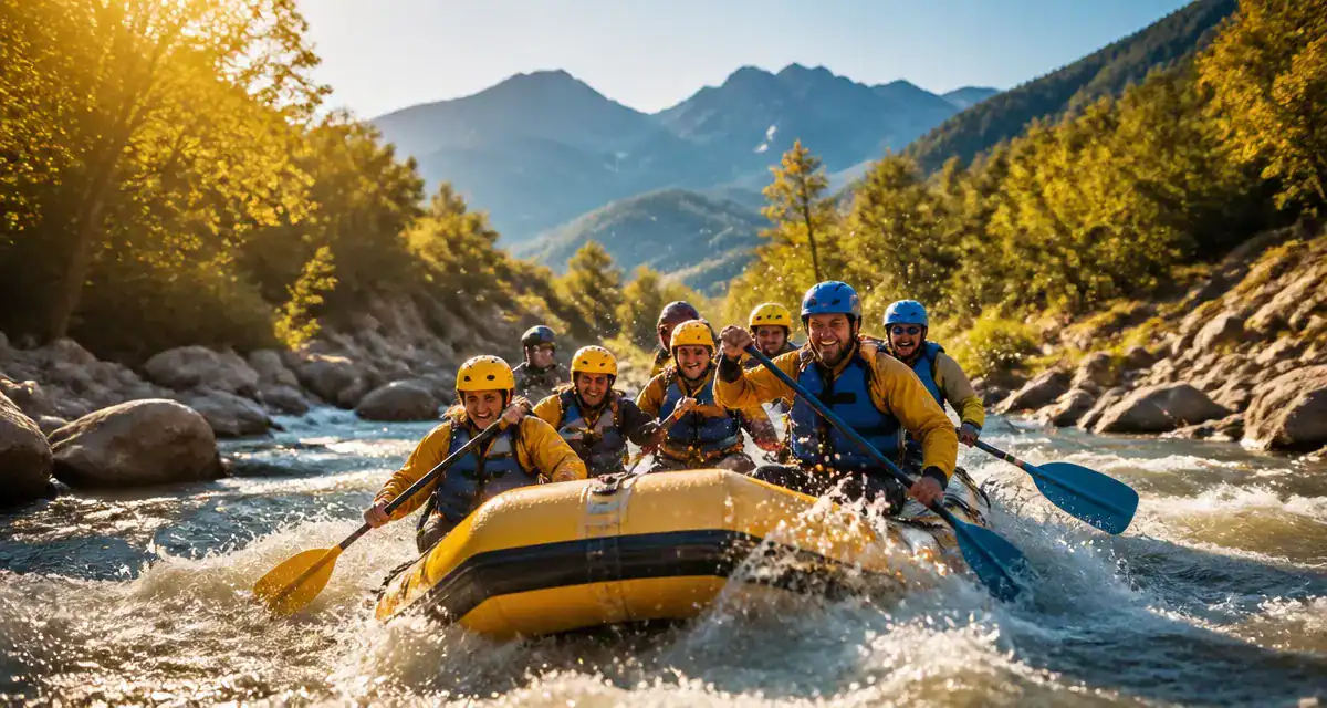 Rafting dans les Pyrénées sur rivière sauvage