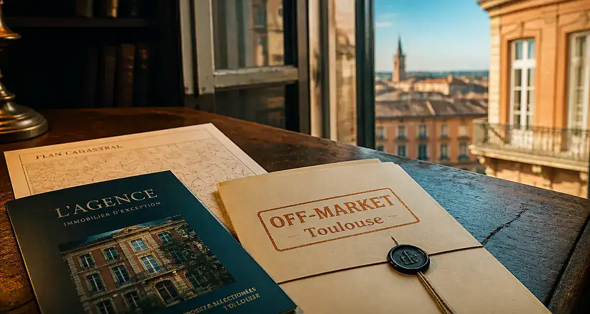 Toulouse immobilier luxe off-market : dossier scellé et brochure d’agence