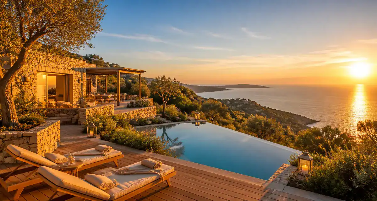 villas à louer en corse avec piscine et vue mer