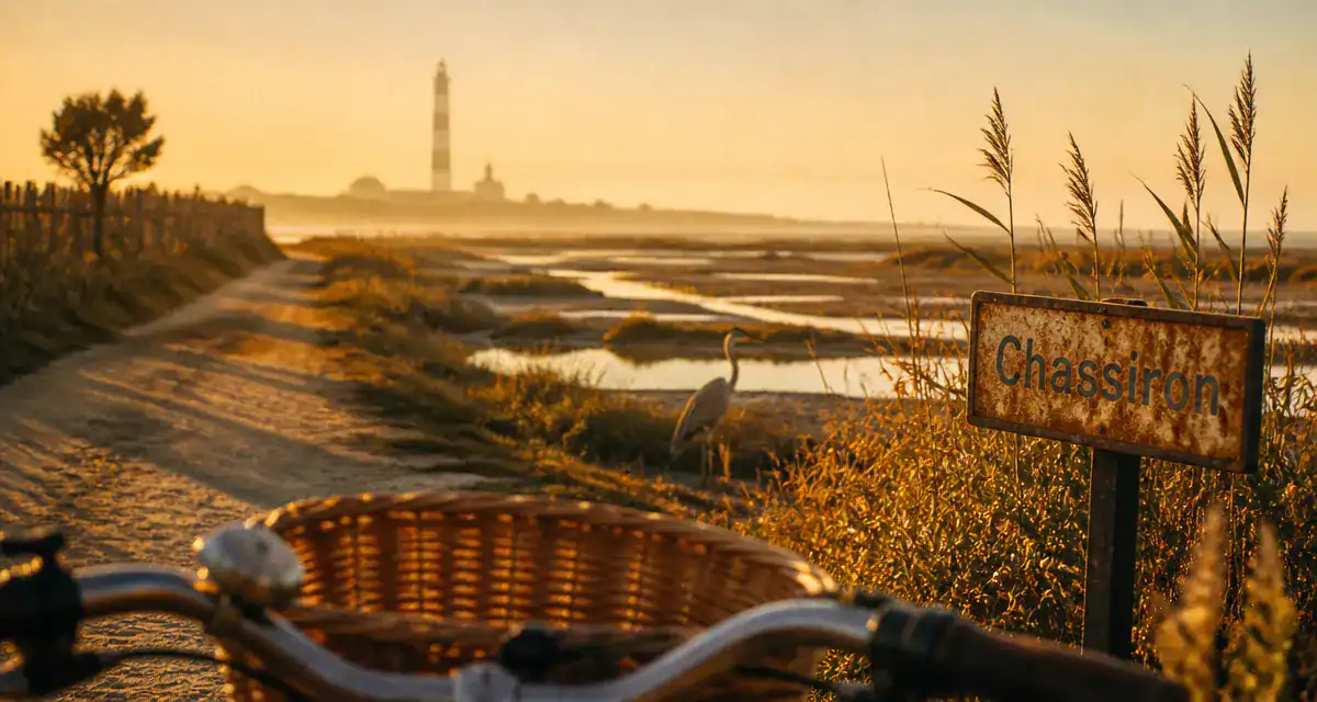 Visite ile d'oleron : vélo sur route côtière vers le phare de Chassiron