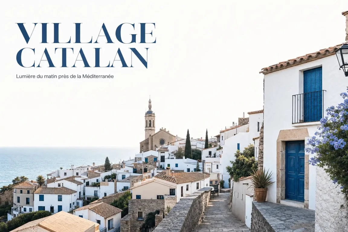 Les plus beaux villages autour de Canet-en-Roussillon, vue panoramique d'un village catalan pittoresque