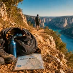 Gorges du Verdon - randonnée Balcon & Lacs, sentier au-dessus des eaux turquoise