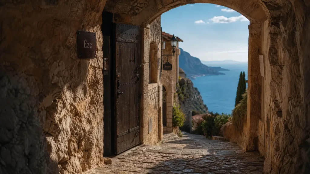 les plus beaux villages autour de nice : ruelles d’Èze, vue sur la mer