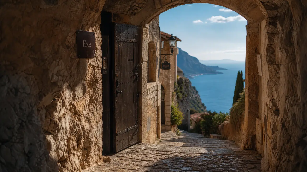 les plus beaux villages autour de nice : ruelles d’Èze, vue sur la mer