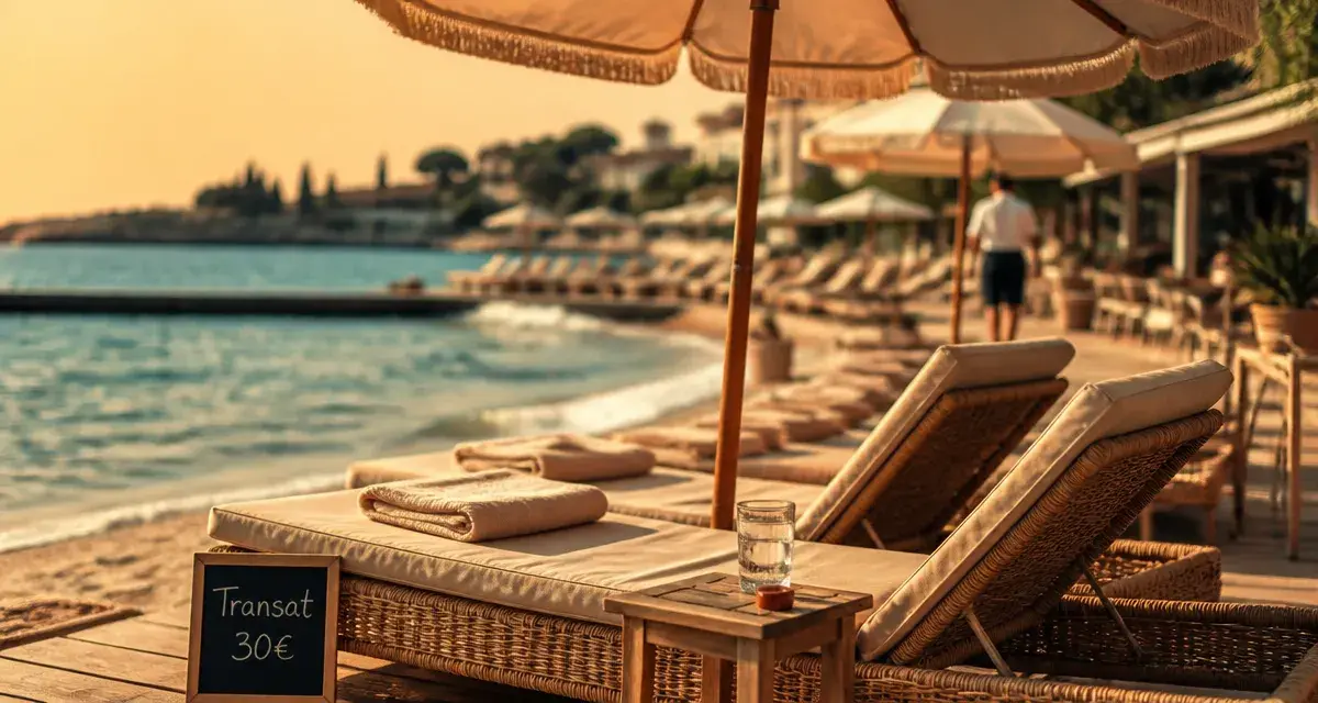 Plage privée Cannes pas cher : transat 30€ sur la Méditerranée