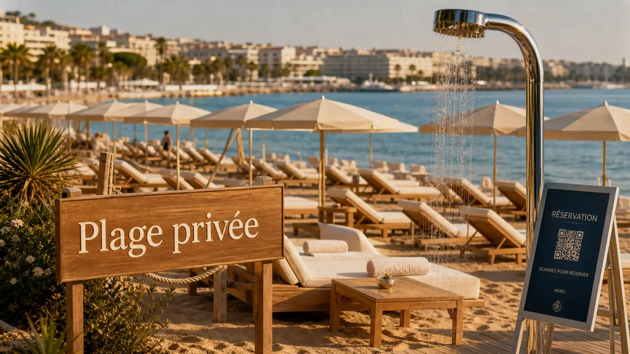 Plage privée à Cannes pas cher : transats et réservation