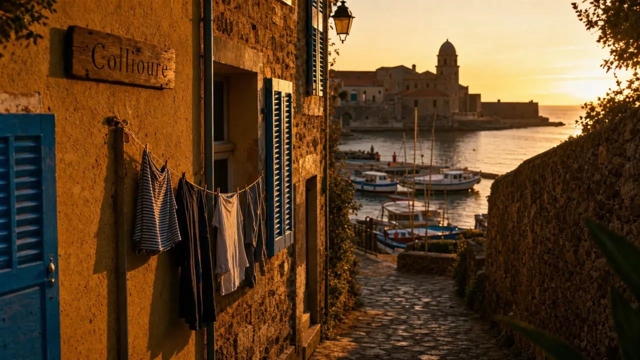 Collioure, plus beaux villages autour de canet-en-roussillon, port et église