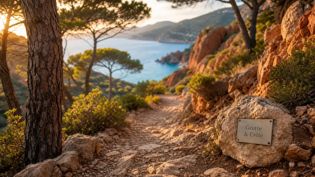 Randonnée insolite sur la Côte d’Azur : grottes, crêtes rouges et sentiers au-dessus du vide