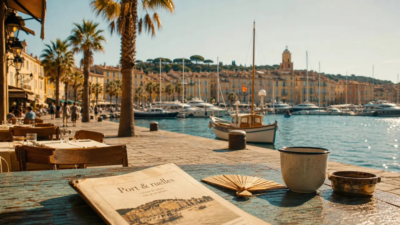 Visiter Saint Tropez : vieux port, palmiers et yachts au mouillage