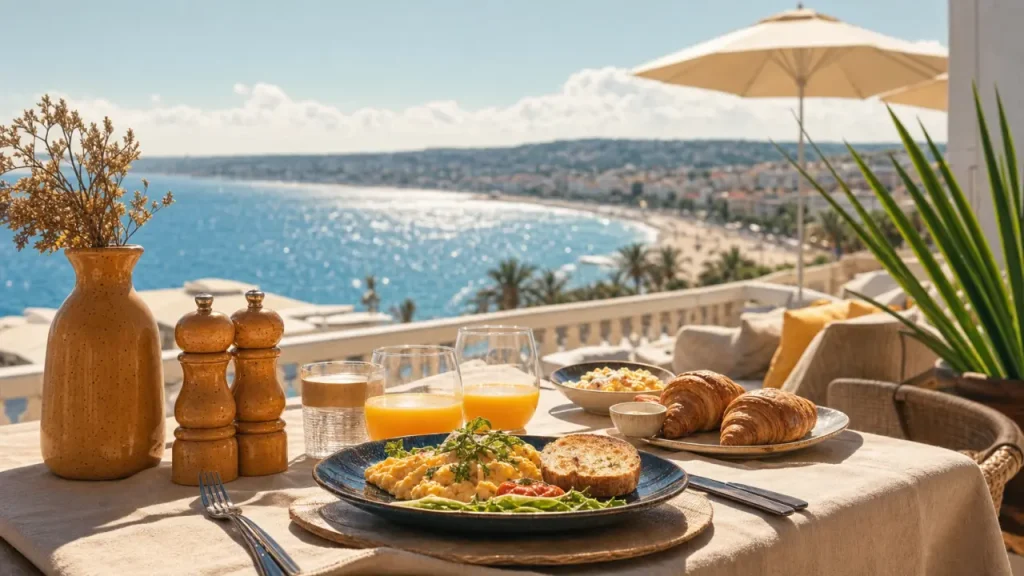 Rooftop, plage ou hôtel : où bruncher avec vue mer à Nice sans se tromper