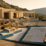 Constructeur maison cote d'azur : permis, budget, terrain en pente, maquette chantier