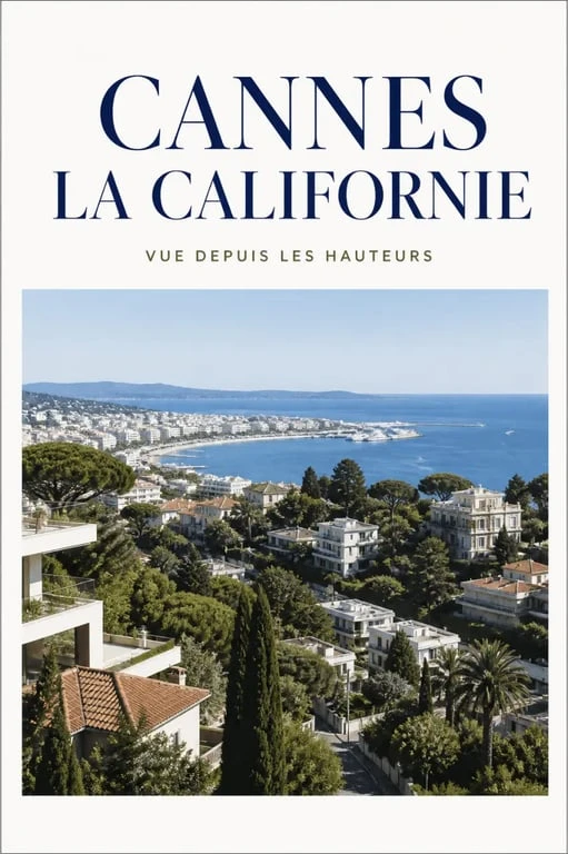 Cannes La Californie vue panoramique depuis les hauteurs de Cannes