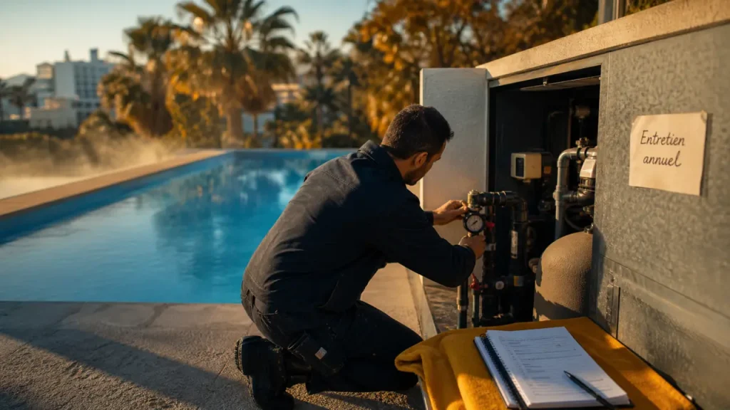 Entretien annuel de piscine à Nice : filtration, eau et contrat, les points à vérifier avant de signer