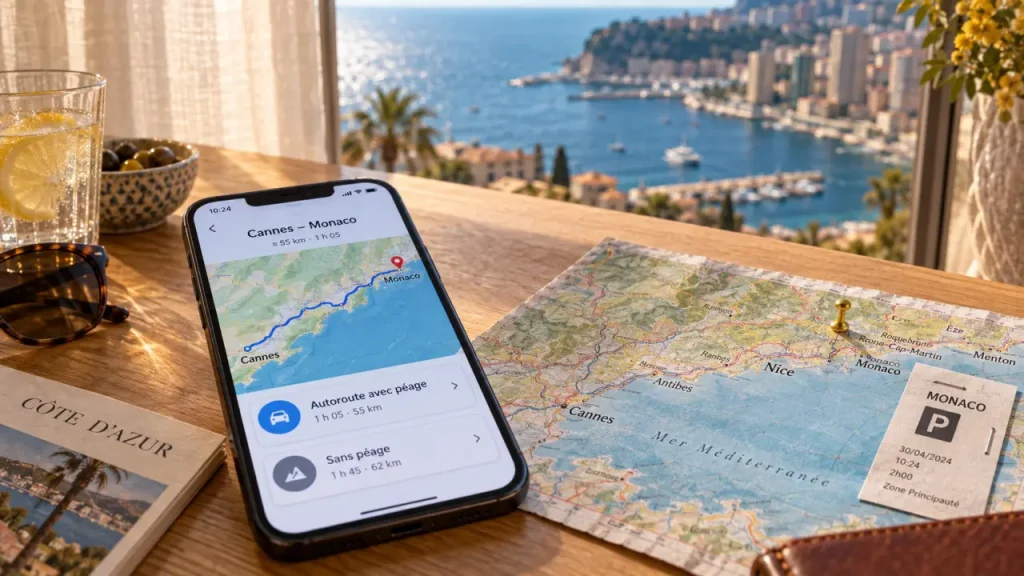 Cannes-Monaco : la distance dépend surtout de l’itinéraire et du mode de transport