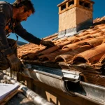Couvreur nice inspecte une toiture en tuiles canal et zinguerie, risque d’infiltrations