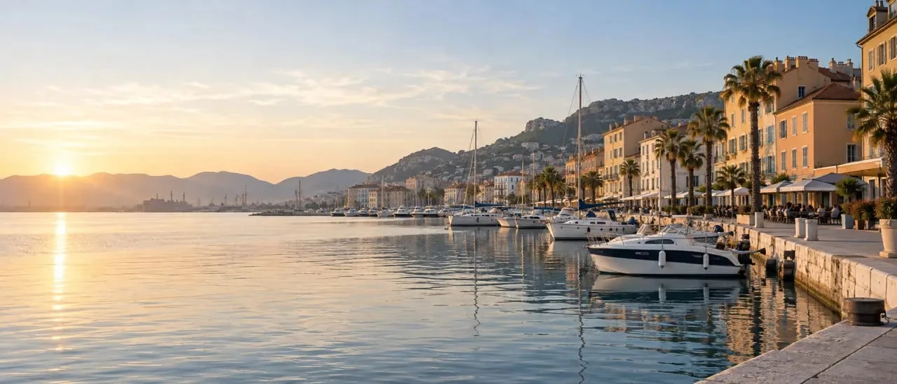Restaurants à La Seyne-sur-Mer avec vue sur le port et la rade de Toulon