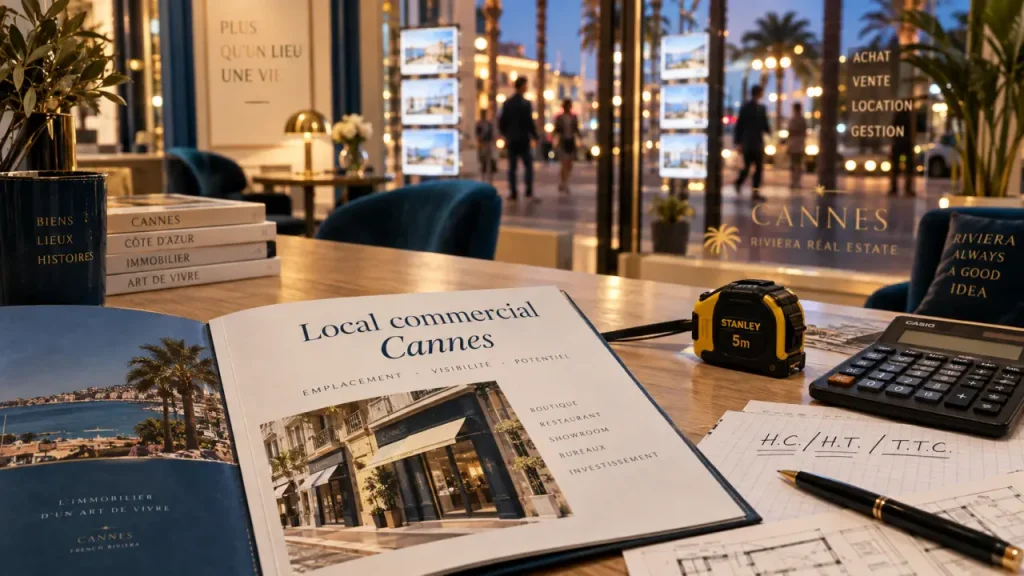 Local commercial à Cannes : le loyer visible ne suffit pas pour mesurer le coût d’entrée
